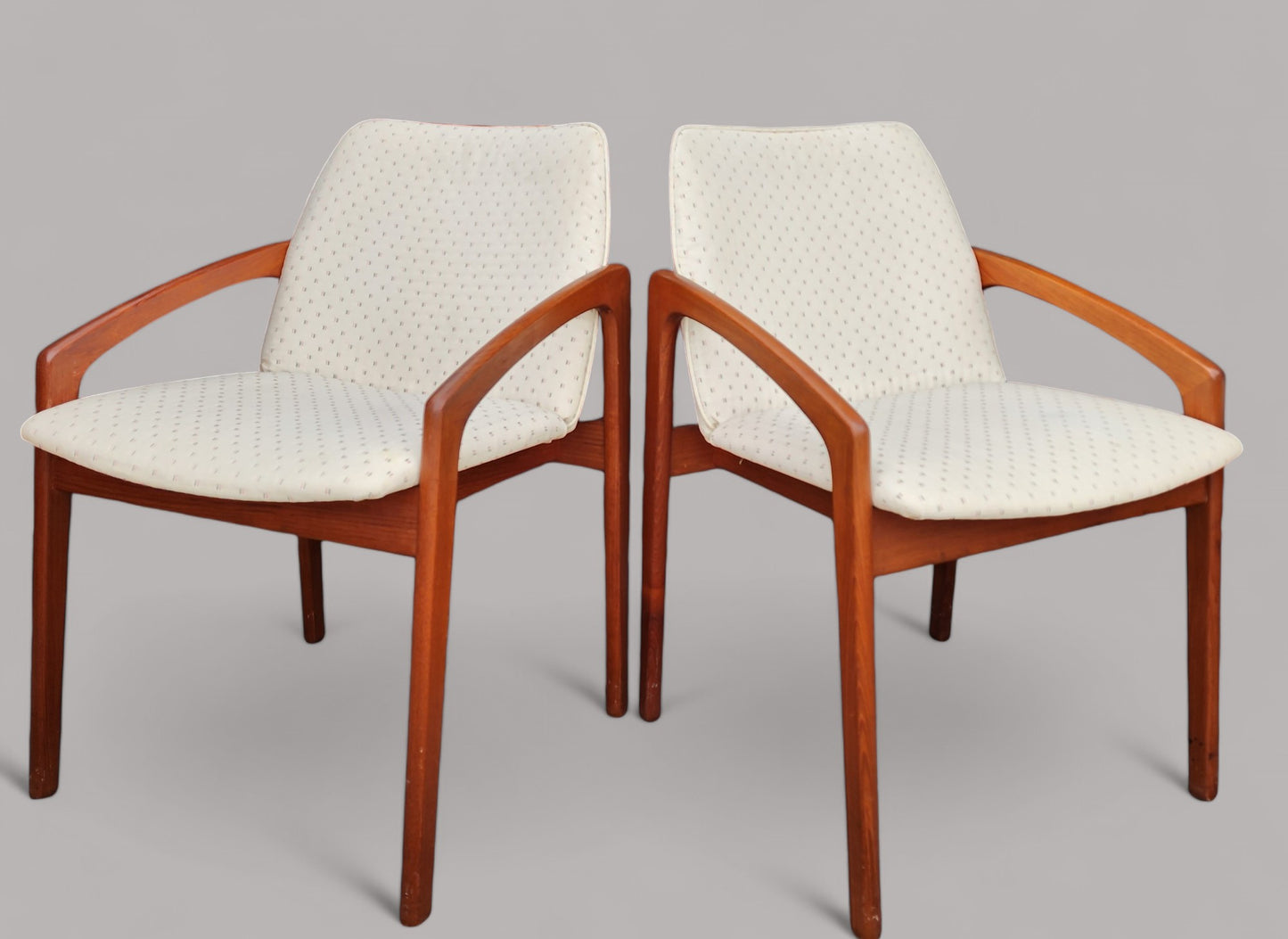 2 RESTORED Danish MCM Teak Armchairs by H.Kjaernulf model 23 (2, 4 or 6 chairs), CHOOSE FABRIC
