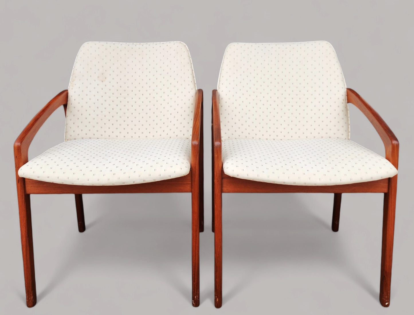 2 RESTORED Danish MCM Teak Armchairs by H.Kjaernulf model 23 (2, 4 or 6 chairs), CHOOSE FABRIC