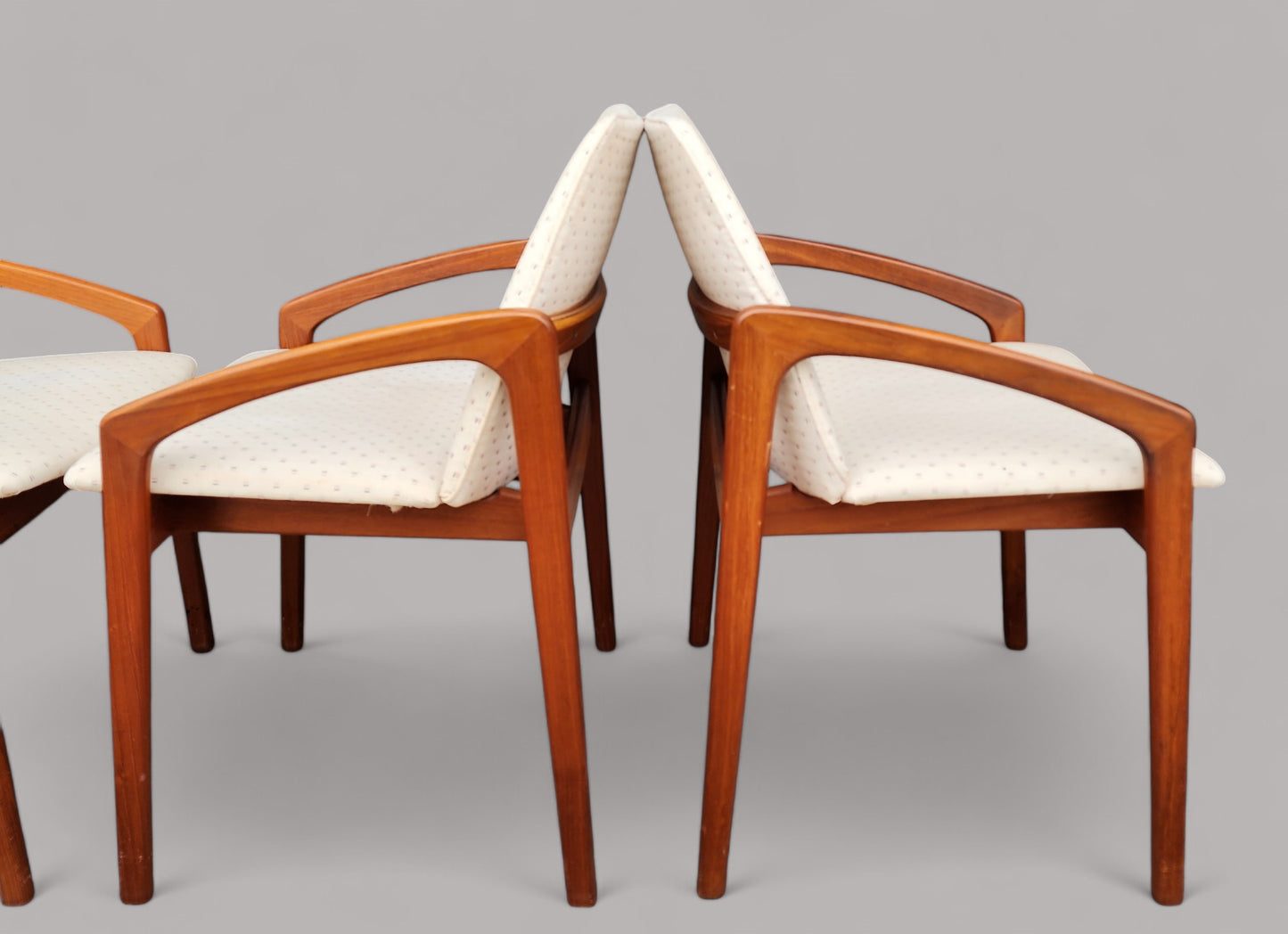 2 RESTORED Danish MCM Teak Armchairs by H.Kjaernulf model 23 (2, 4 or 6 chairs), CHOOSE FABRIC
