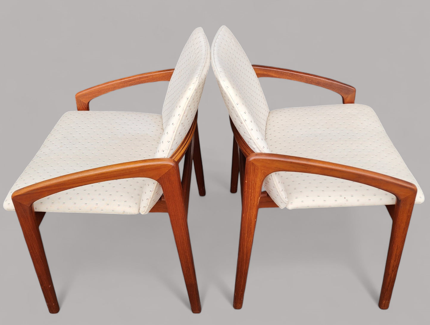 2 RESTORED Danish MCM Teak Armchairs by H.Kjaernulf model 23 (2, 4 or 6 chairs), CHOOSE FABRIC