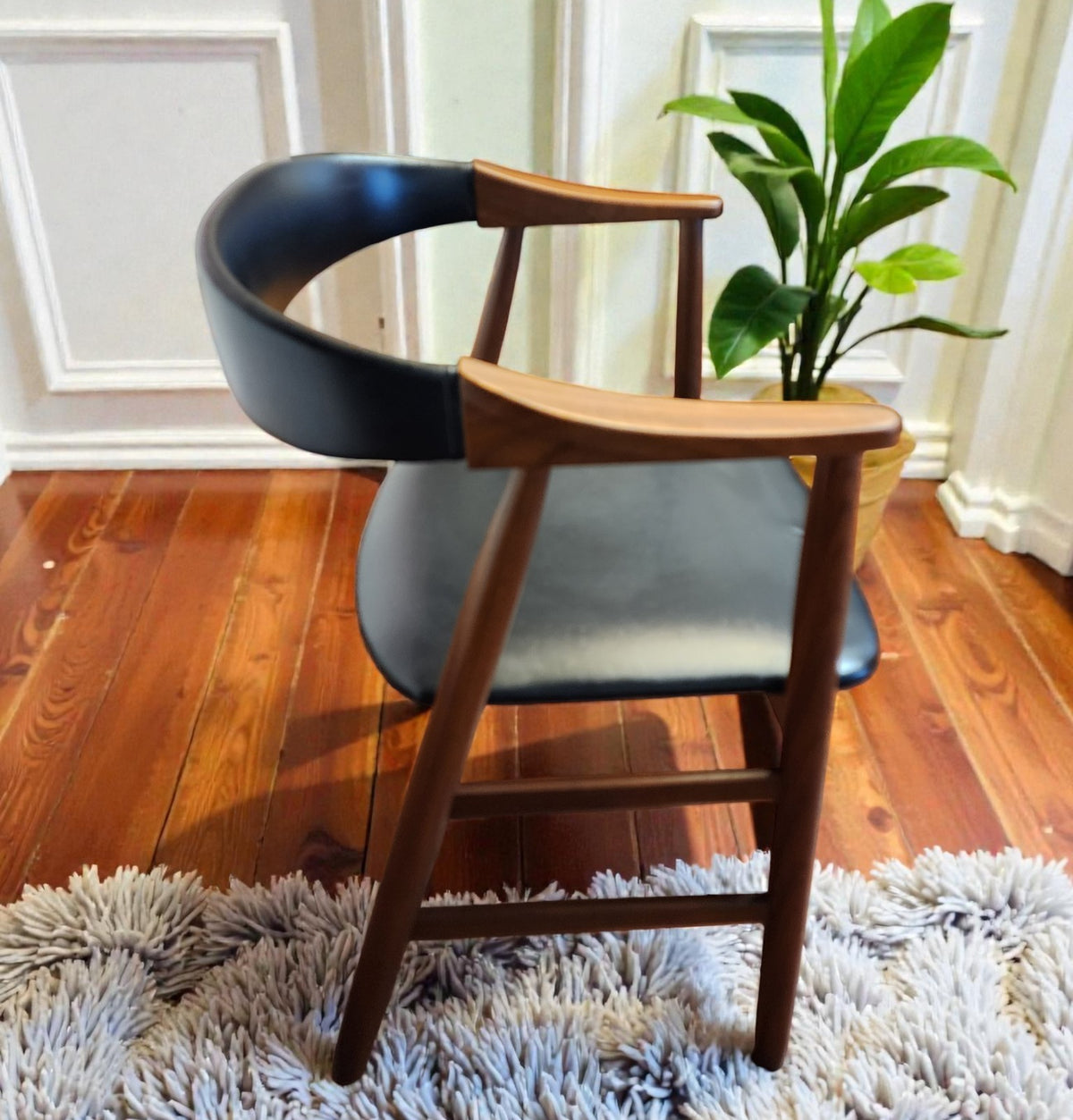REFINISHED Danish Mid Century Modern Teak Armchair by Th. Harlev