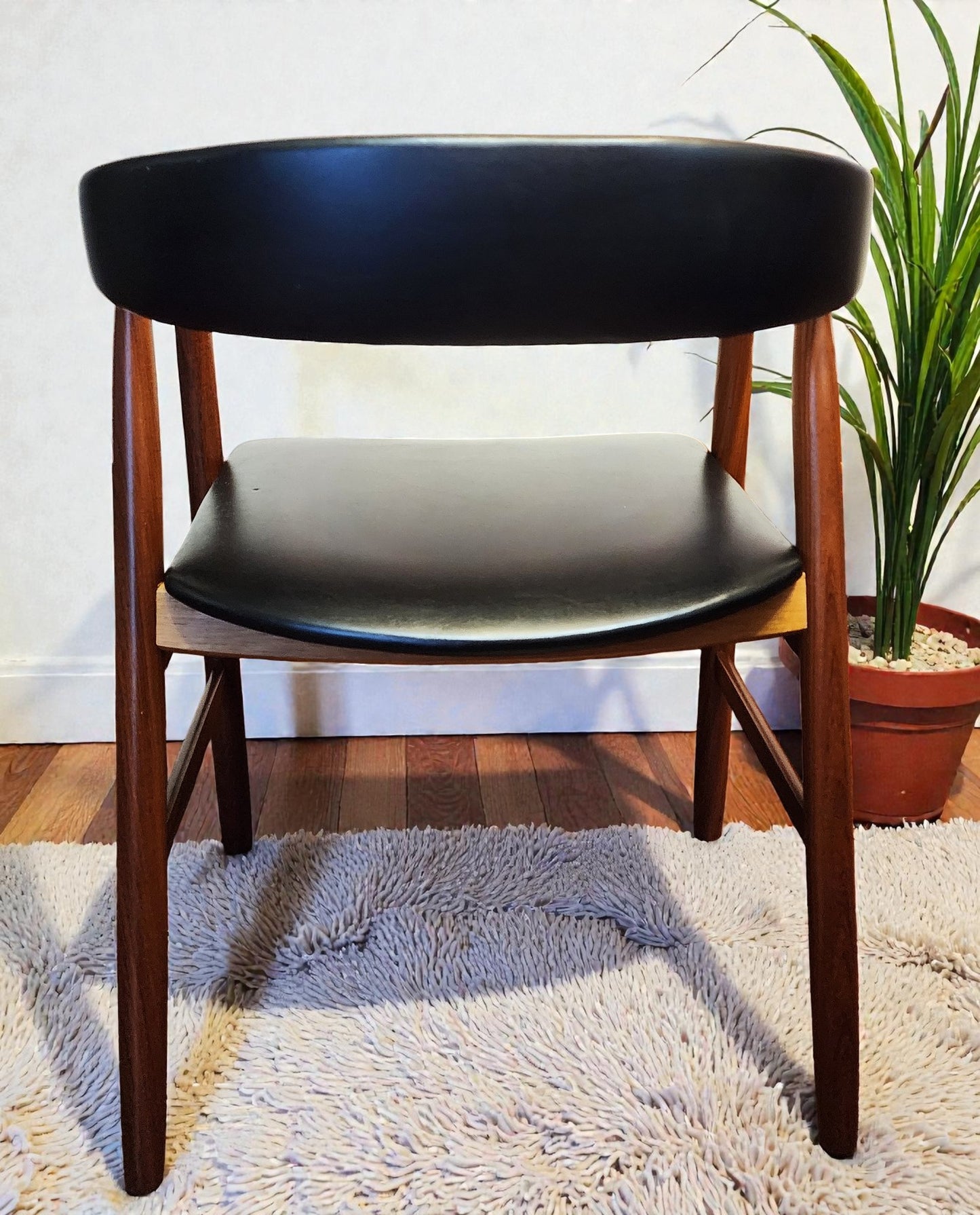 REFINISHED Danish Mid Century Modern Teak Armchair by Th. Harlev