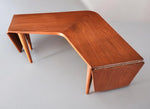REFINISHED Danish Mid Century Modern Teak Boomerang Extension Coffee Table 6
