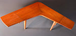REFINISHED Danish Mid Century Modern Teak Boomerang Extension Coffee Table 9