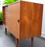 REFINISHED Danish Mid Century Modern Teak Cabinet by Domino 48