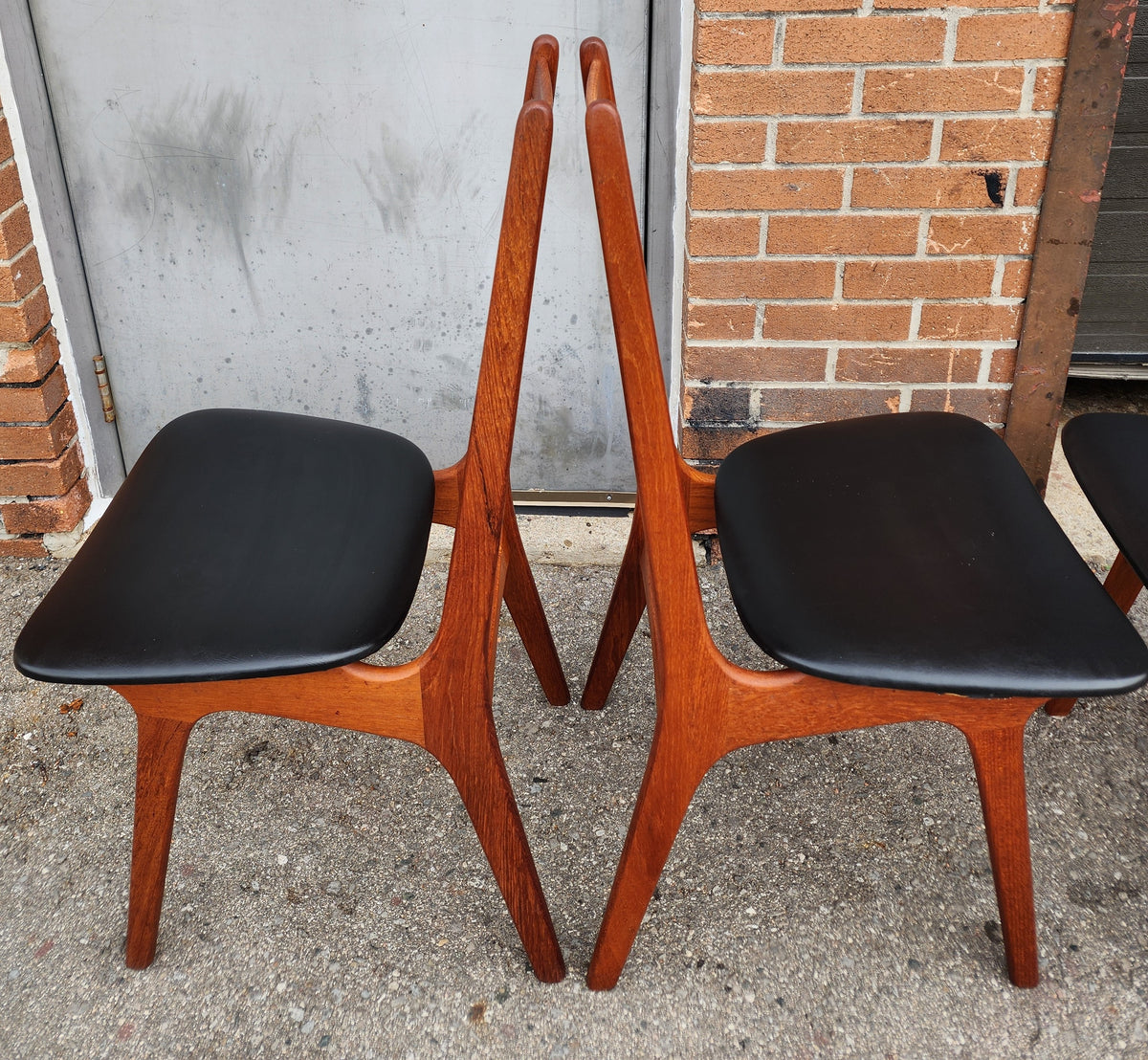 6 RESTORED Danish Mid Century Modern Teak Chairs Model 83 by Boltinge