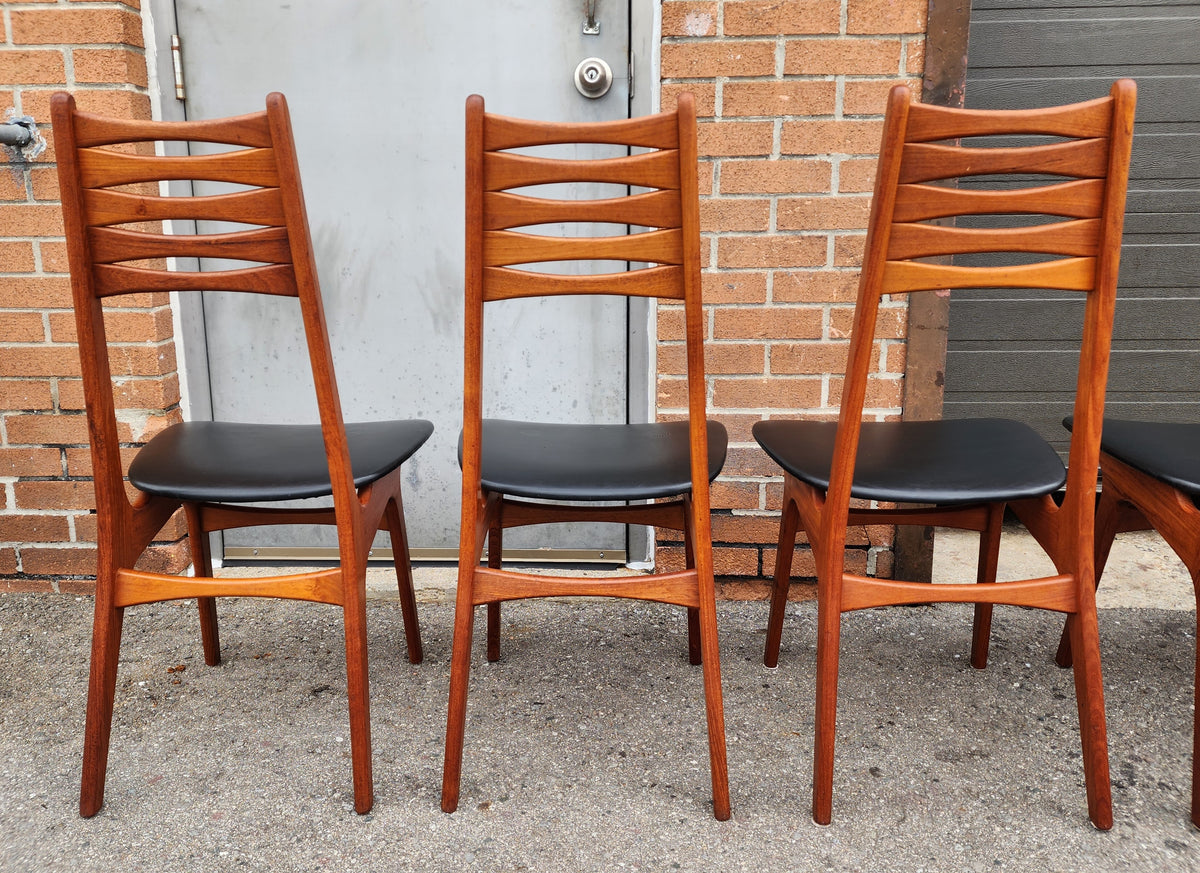 6 RESTORED Danish Mid Century Modern Teak Chairs Model 83 by Boltinge