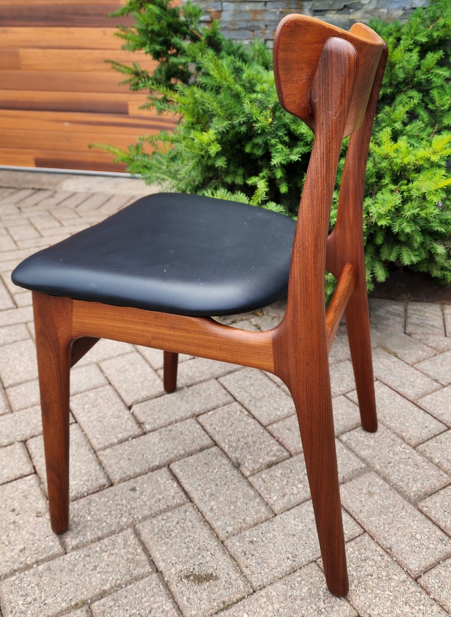 6 RESTORED REUPHOLSTERED Danish Mid Century Modern Teak Chairs by Schønning & Elgaard