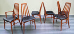 6 REFINISHED Danish Mid Century Modern Teak Chairs by Niels Koefoed, model Eva 4
