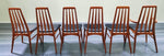 6 REFINISHED Danish Mid Century Modern Teak Chairs by Niels Koefoed, model Eva 6