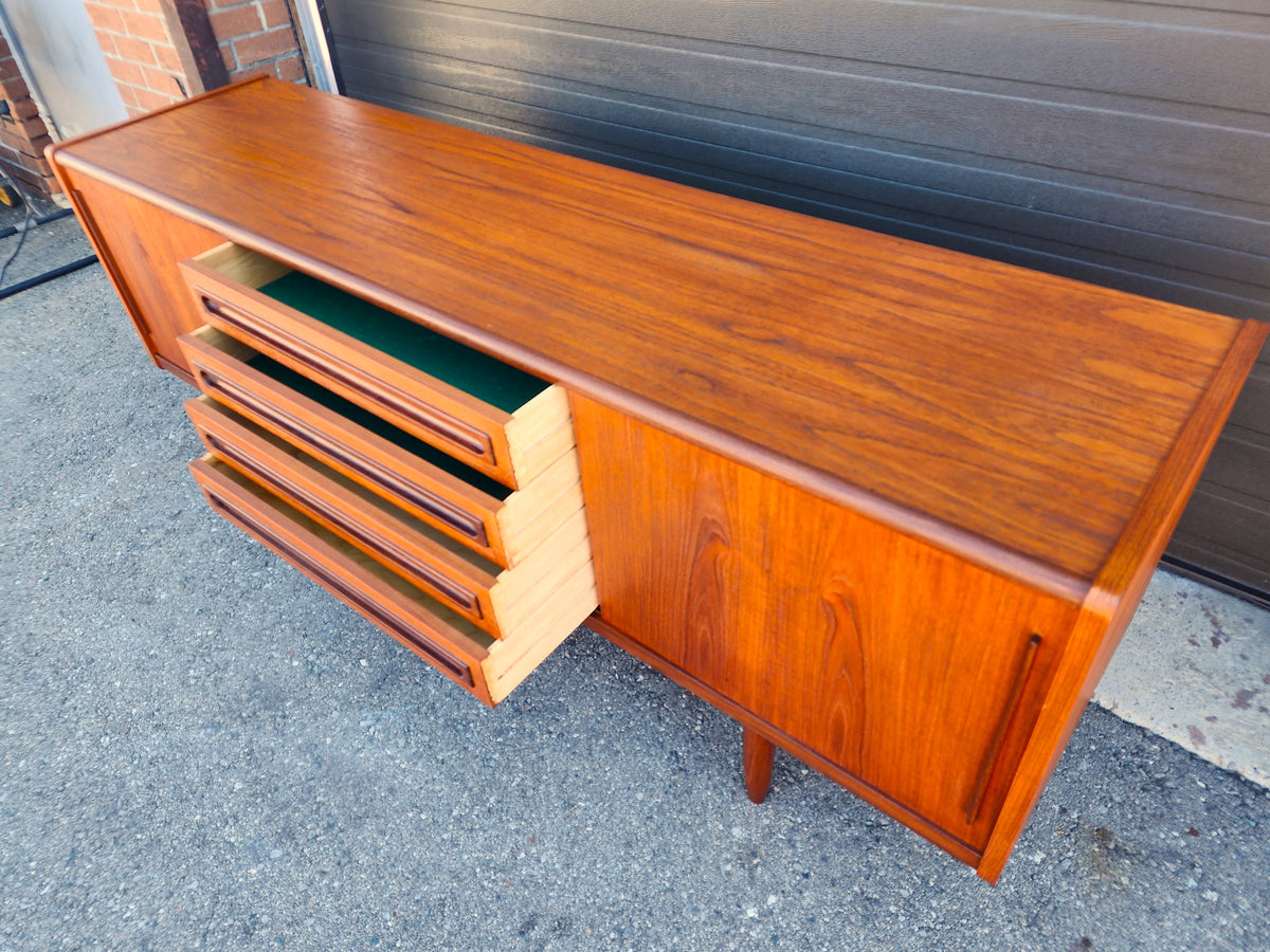 REFINISHED Danish Mid Century Modern Teak Sideboard by Johannes Andersen 79