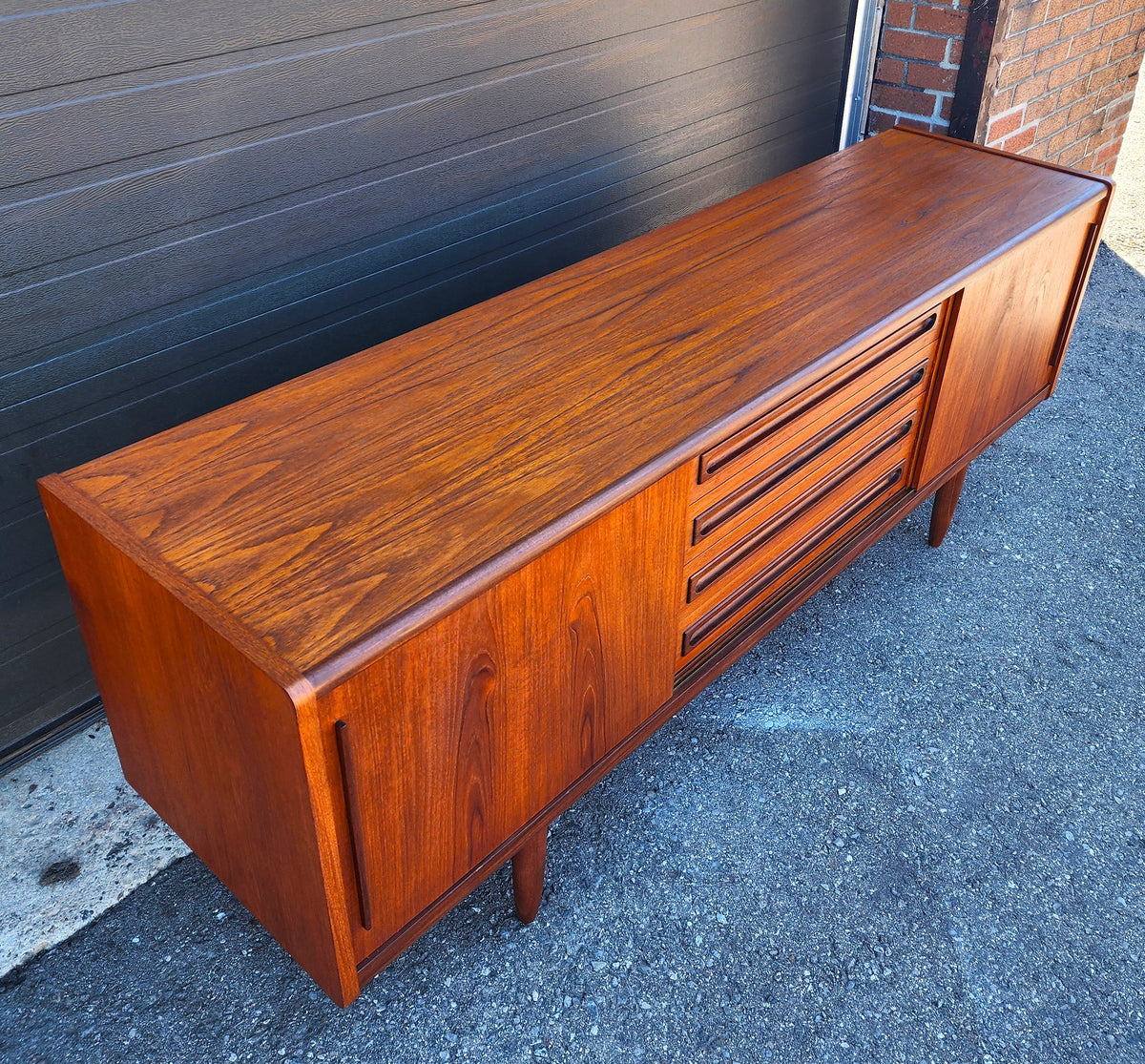 REFINISHED Danish Mid Century Modern Teak Sideboard by Johannes Andersen 79
