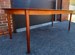 REFINISHED Danish MCM Teak Table Round w 2 leaves by C.J. Rosengaarden 47