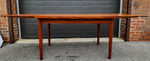 REFINISHED Danish MCM Teak Draw Leaf Table by H. Kjaernulf  47