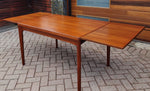 REFINISHED Danish MCM Teak Draw Leaf Table by H. Kjaernulf  47