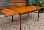 REFINISHED Danish MCM Teak Draw Leaf Table by H. Kjaernulf  47