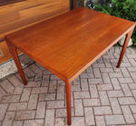 REFINISHED Danish MCM Teak Draw Leaf Table by H. Kjaernulf  47
