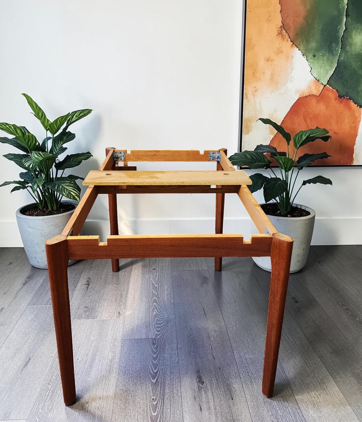 REFINISHED Danish MCM Teak Draw Leaf Table by H. Kjaernulf  51
