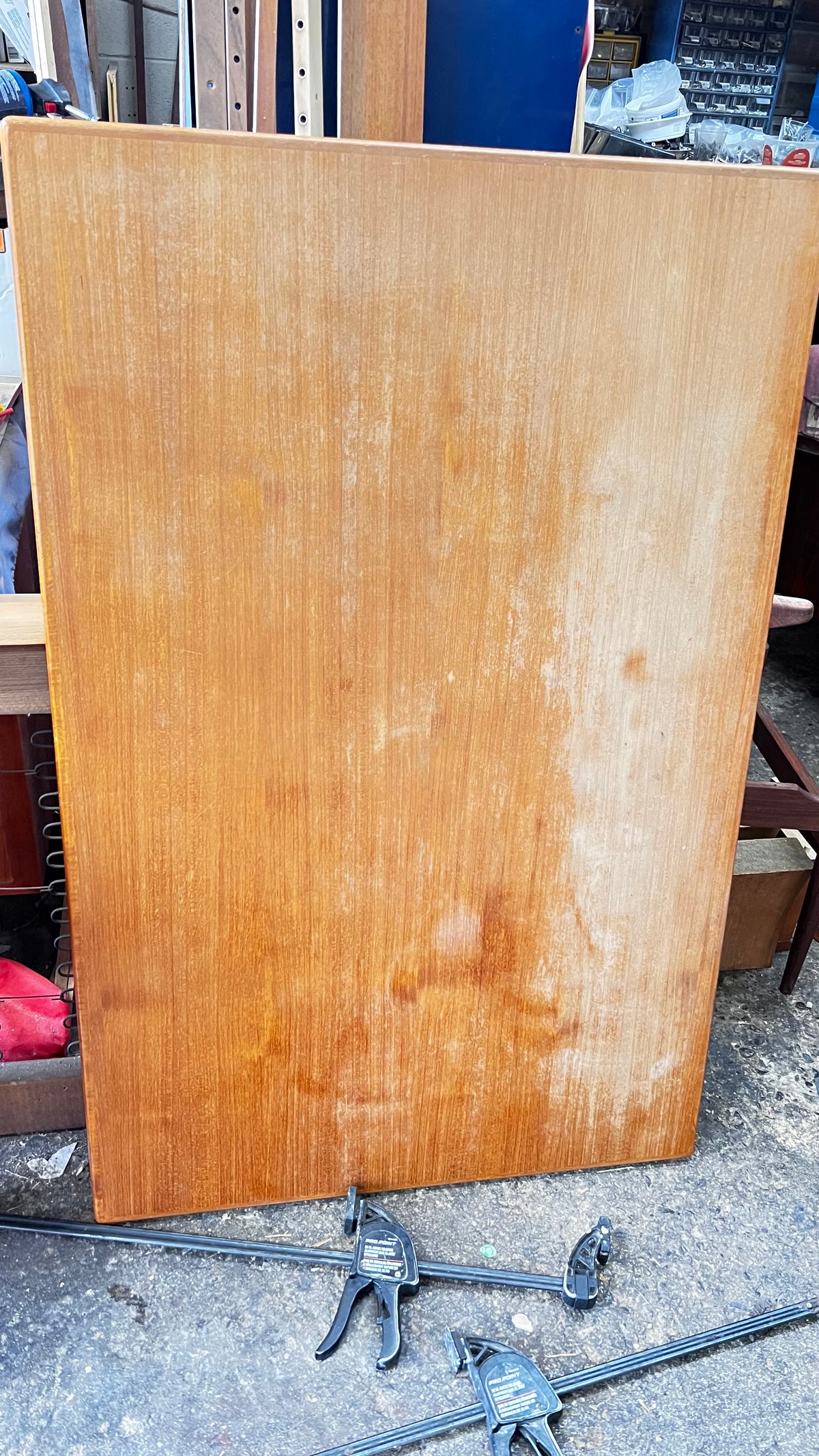 REFINISHED Danish MCM Teak Draw Leaf Table by H. Kjaernulf  51