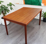 REFINISHED Danish MCM Teak Draw Leaf Table by H. Kjaernulf  51