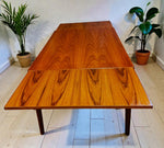 REFINISHED Danish MCM Teak Draw Leaf Table by H. Kjaernulf  54