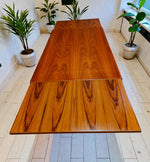 REFINISHED Danish MCM Teak Draw Leaf Table by H. Kjaernulf  54