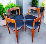 REFINISHED Danish MCM ROUNDETTE Teak Table & 4 Chairs by Hans Olsen for Frem Rølje 9