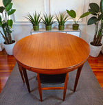 REFINISHED REUPHOLSTERED Danish MCM ROUNDETTE Teak Table & 4 Chairs (4-legged) by Hans Olsen 5