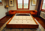 REFINISHED Danish MCM Floating Teak Bed  Queen & Dresser by Komfort 4
