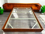 REFINISHED Danish MCM Floating Teak Bed  Queen & Dresser by Komfort 2