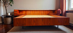 REFINISHED Danish MCM Floating Teak Bed  Queen & Dresser by Komfort 7