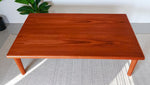 REFINISHED Danish Mid Century Modern Teak Coffee Table Large by Furbo 52