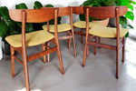 4 REFINISHED REUPHOLSTERED Danish Mid Century Modern Teak Chairs by Farstrup 4