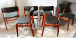 6 RESTORED REUPHOLSTERED Danish MCM teak chairs by Erik Buch #49 1
