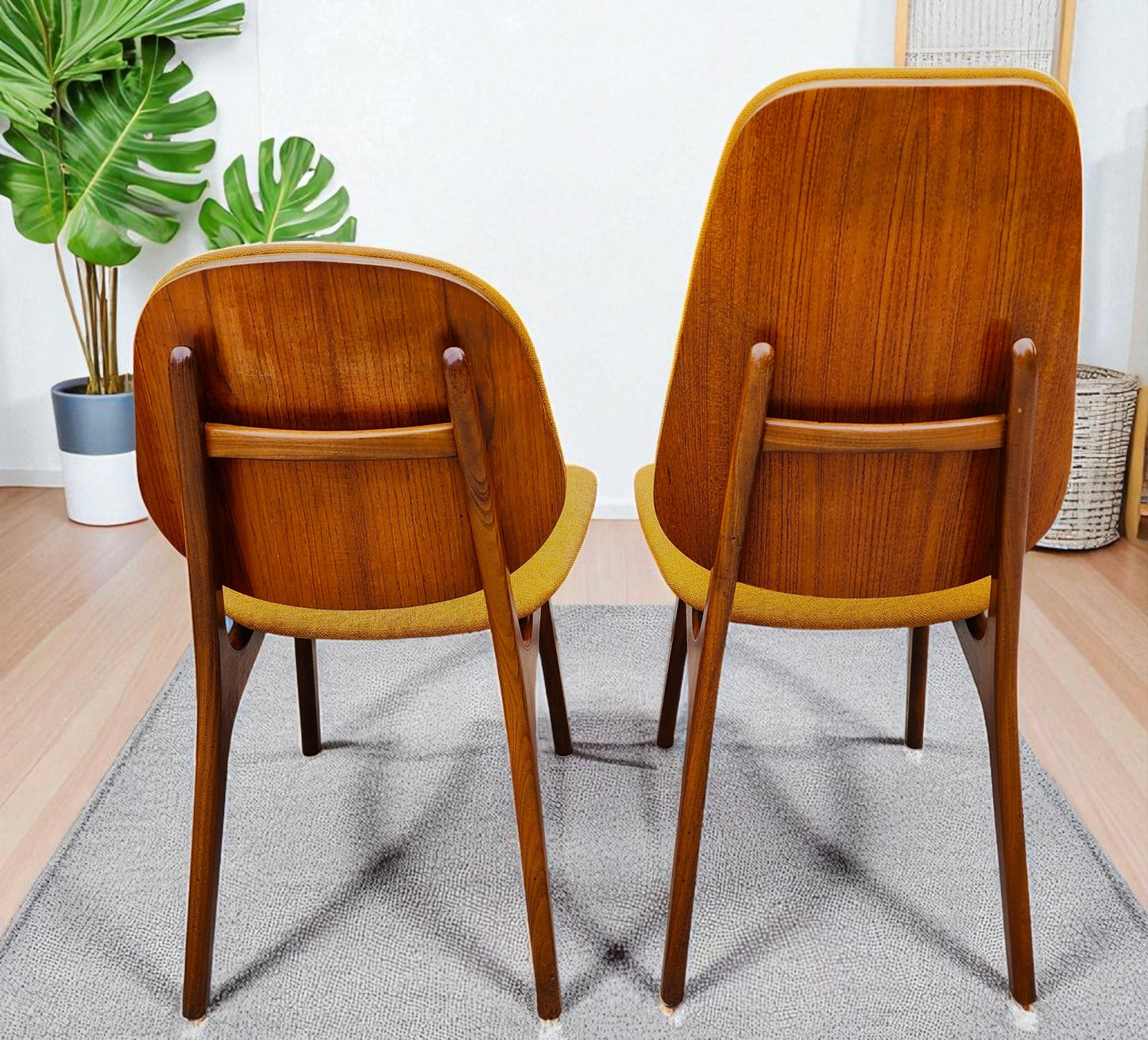 6 RESTORED Danish MCM Teak Shield Back Chairs by A. H. Olsen, will be REUPHOLSTERED