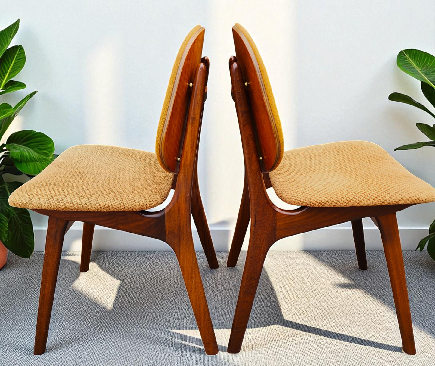 6 RESTORED Danish MCM Teak Shield Back Chairs by A. H. Olsen, will be REUPHOLSTERED