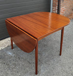 REFINISHED Danish MCM Teak Table w 4 Leaves  by S.A. Madsen 19.75