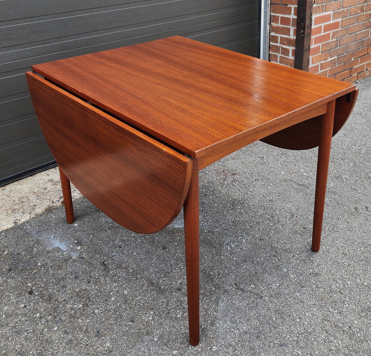 REFINISHED Danish MCM Teak Table w 4 Leaves  by S.A. Madsen 19.75"- 98.5"