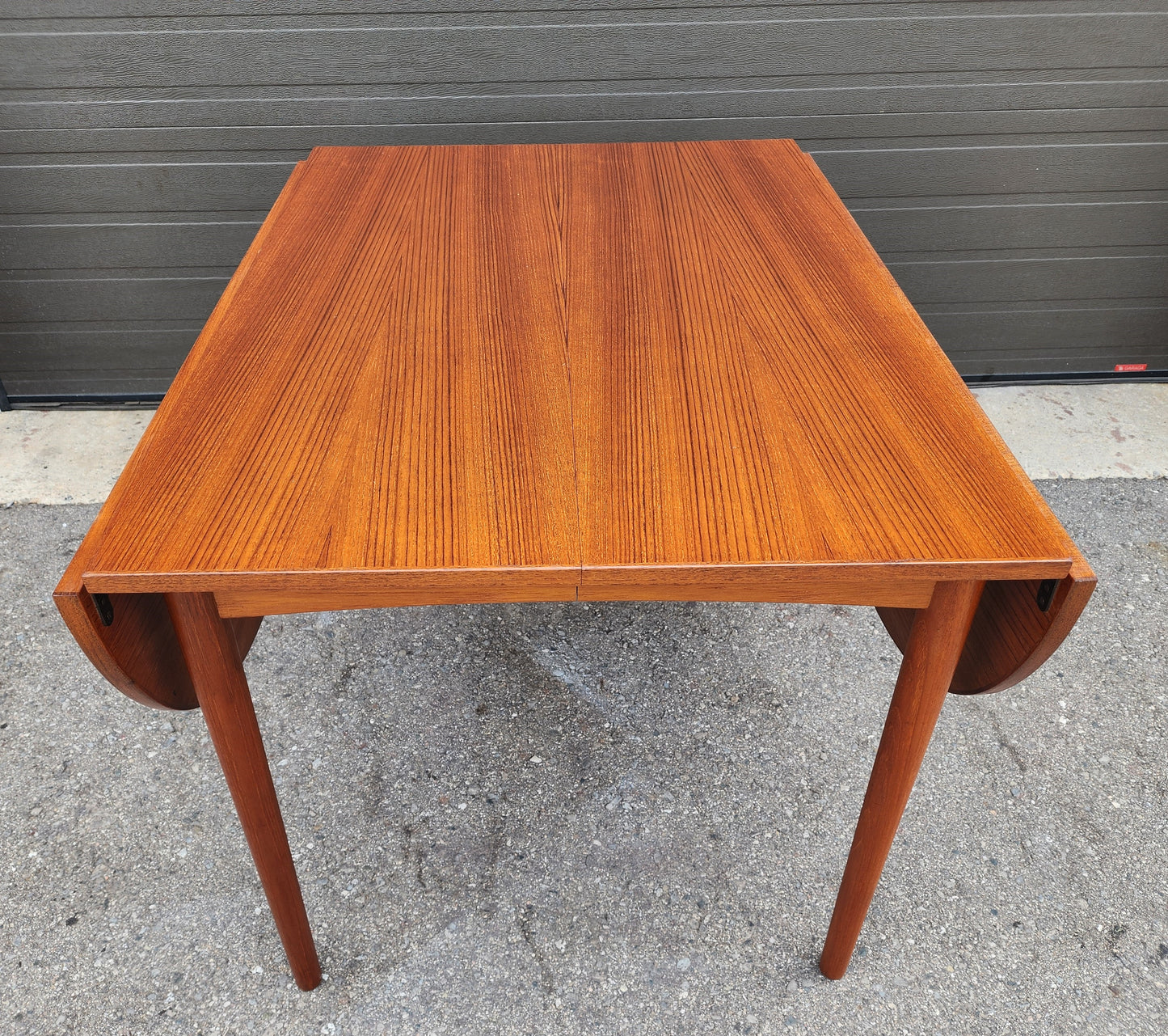 REFINISHED Danish MCM Teak Table w 4 Leaves  by S.A. Madsen 19.75"- 98.5"