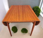 REFINISHED Danish MCM Teak Table w 4 Leaves  by S.A. Madsen 19.75