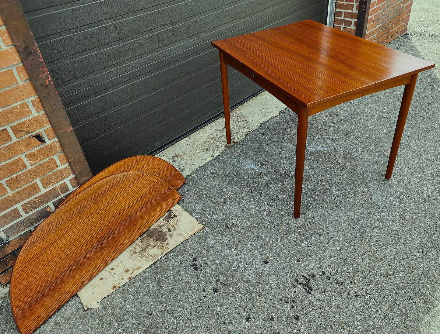 REFINISHED Danish MCM Teak Table w 4 Leaves  by S.A. Madsen 19.75"- 98.5"