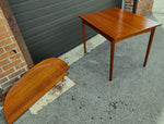 REFINISHED Danish MCM Teak Table w 4 Leaves  by S.A. Madsen 19.75