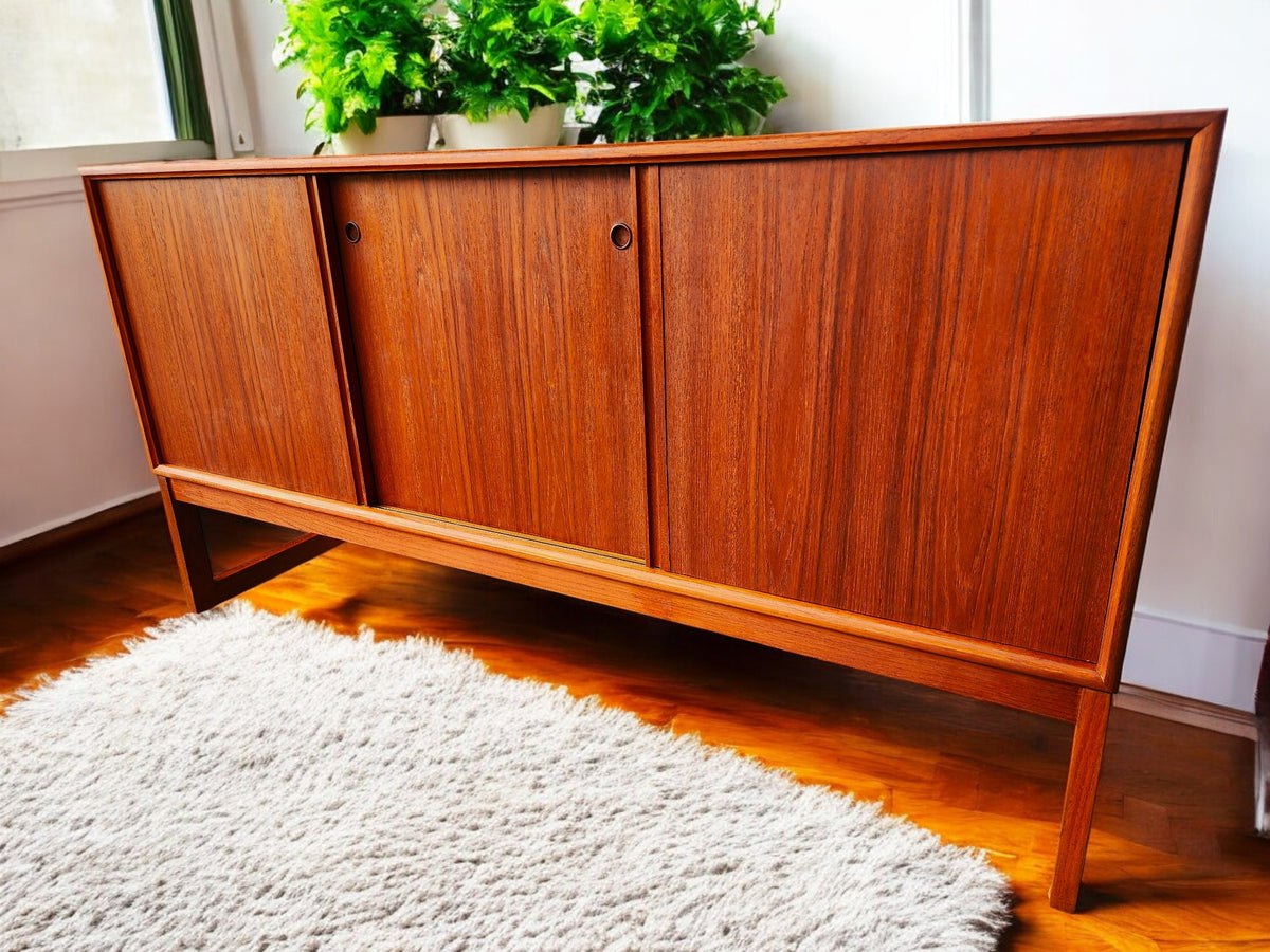 REFINISHED Danish MCM Teak Credenza by Axel Christiansen for ACO 59