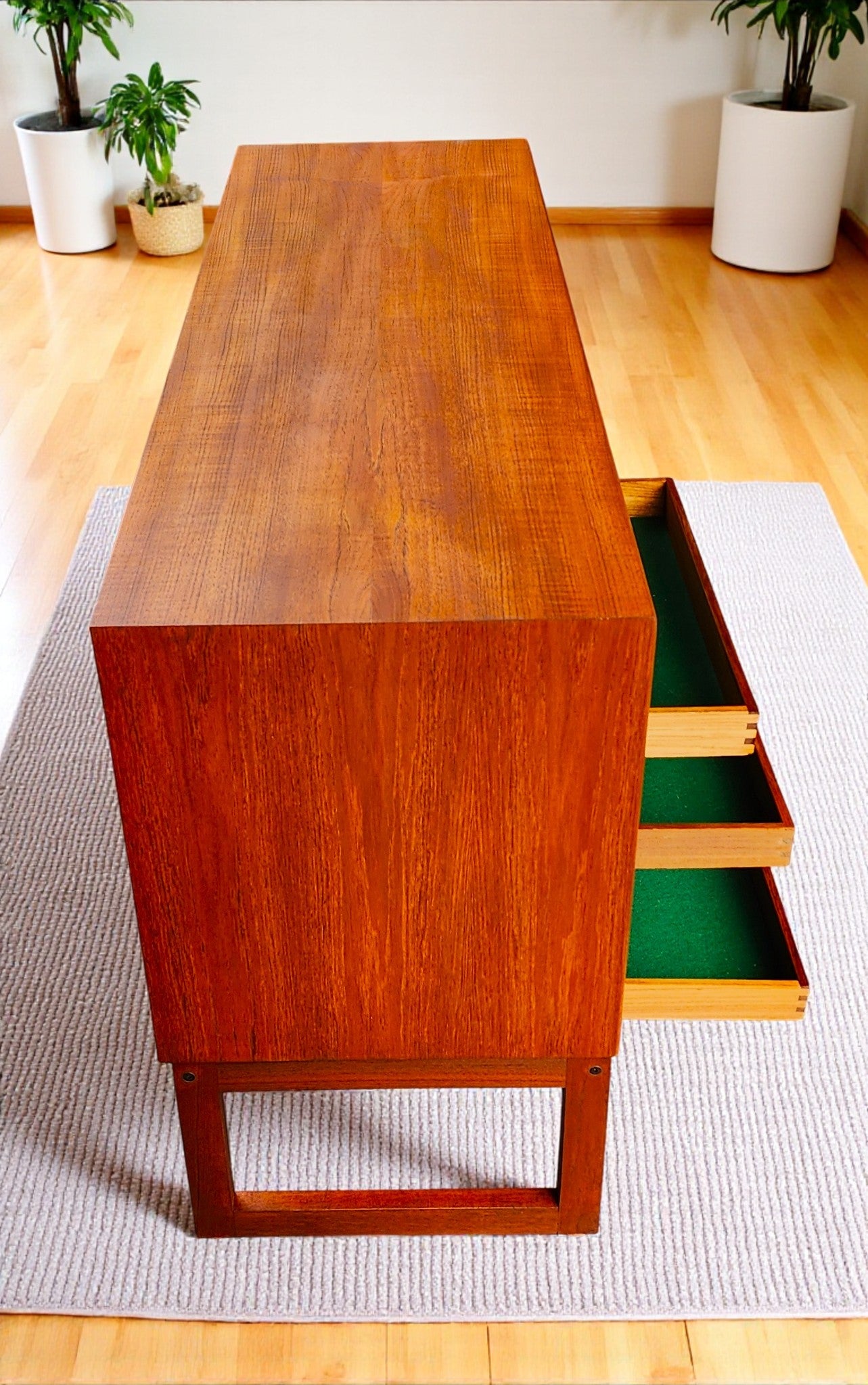 REFINISHED Danish MCM Teak Credenza by Axel Christiansen for ACO 59"
