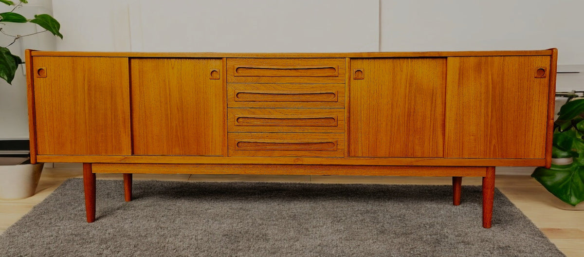 Danish Mid Century Modern Teak Sideboard by Johannes Andersen 94