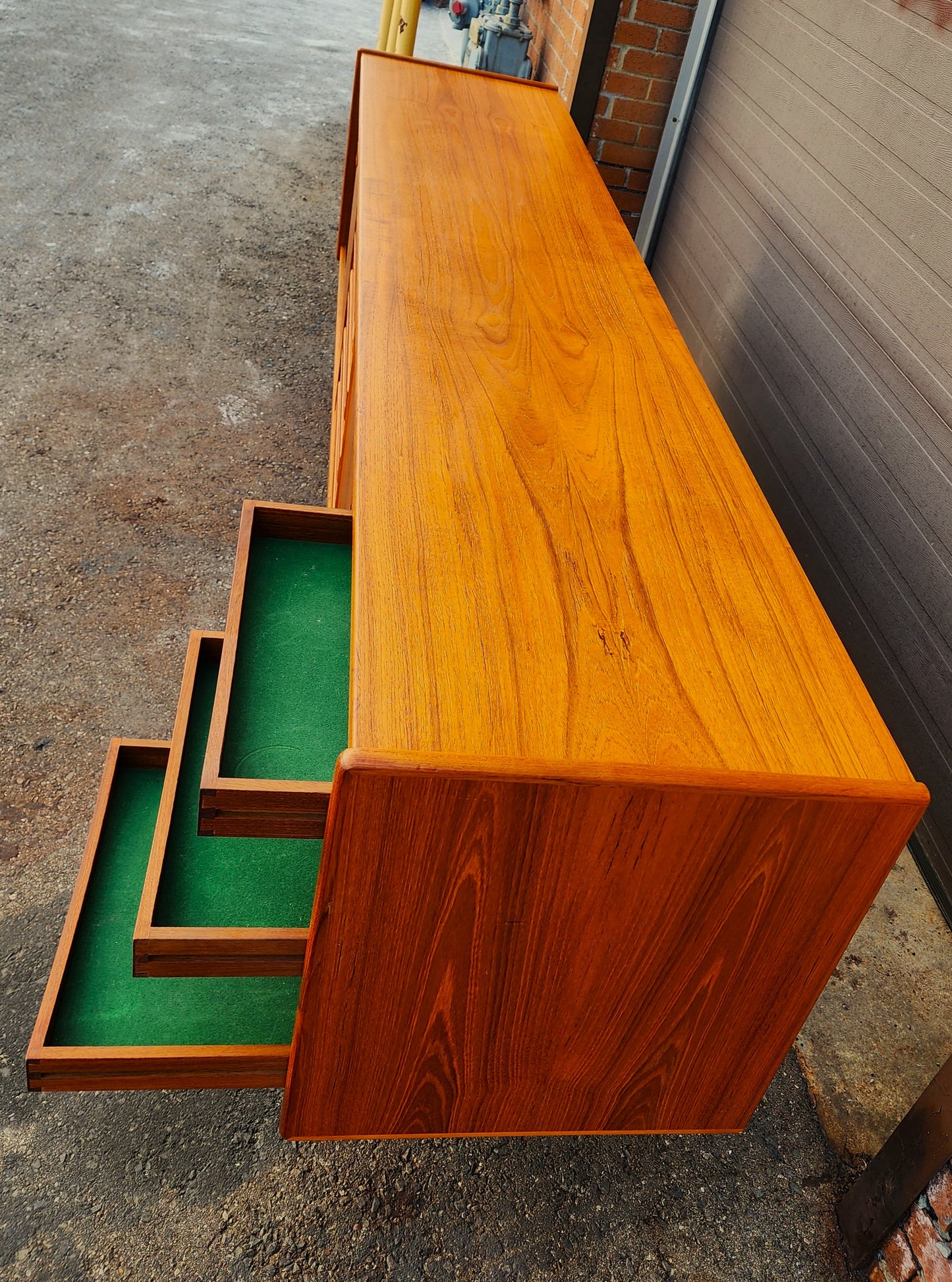 Danish Mid Century Modern Teak Sideboard by Johannes Andersen 94"