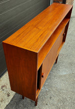 REFINISHED Danish Mid Century Modern Teak Cabinet Narrow 48