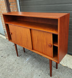 REFINISHED Danish Mid Century Modern Teak Cabinet Narrow 48