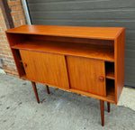 REFINISHED Danish Mid Century Modern Teak Cabinet Narrow 48