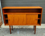 REFINISHED Danish Mid Century Modern Teak Cabinet Narrow 48